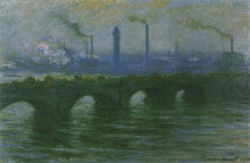 Waterloo Bridge,Overcast Weather, Claude Monet